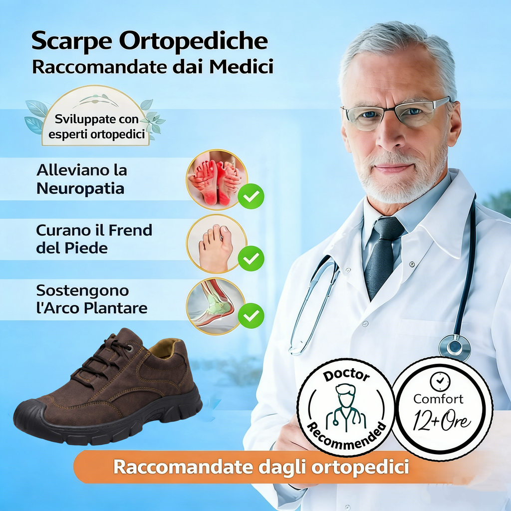 ⏰Sconto del 70% oggi - Non perdete l'occasione! 👞Nuovissime scarpe ortopediche in pelle scamosciata, impermeabili e antiscivolo🦶 Alleviano facilmente il dolore ai piedi