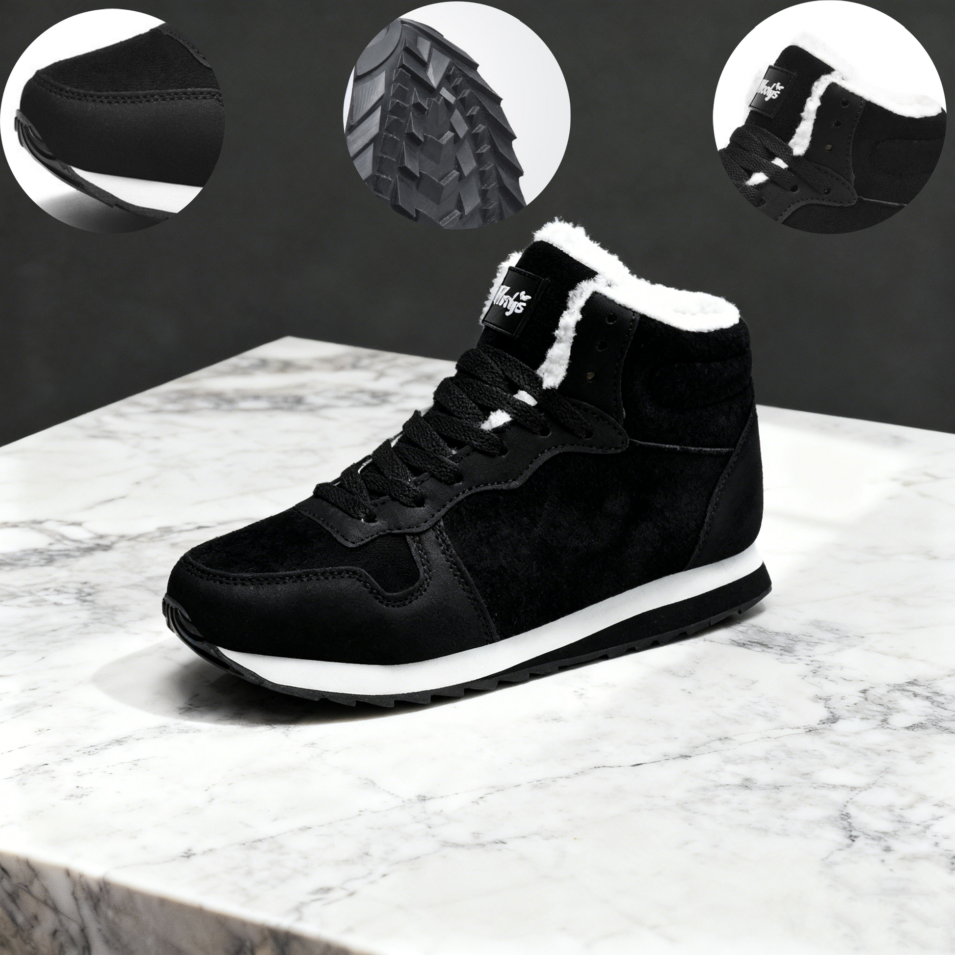 (🔥🚨Časově omezená sleva 67 % - Poslední den!!) Měkké a pohodlné sněhule vyrobené z pravé vlny a dovážené prémiové italské kůže (podpora klenby - usnadňuje chůzi)