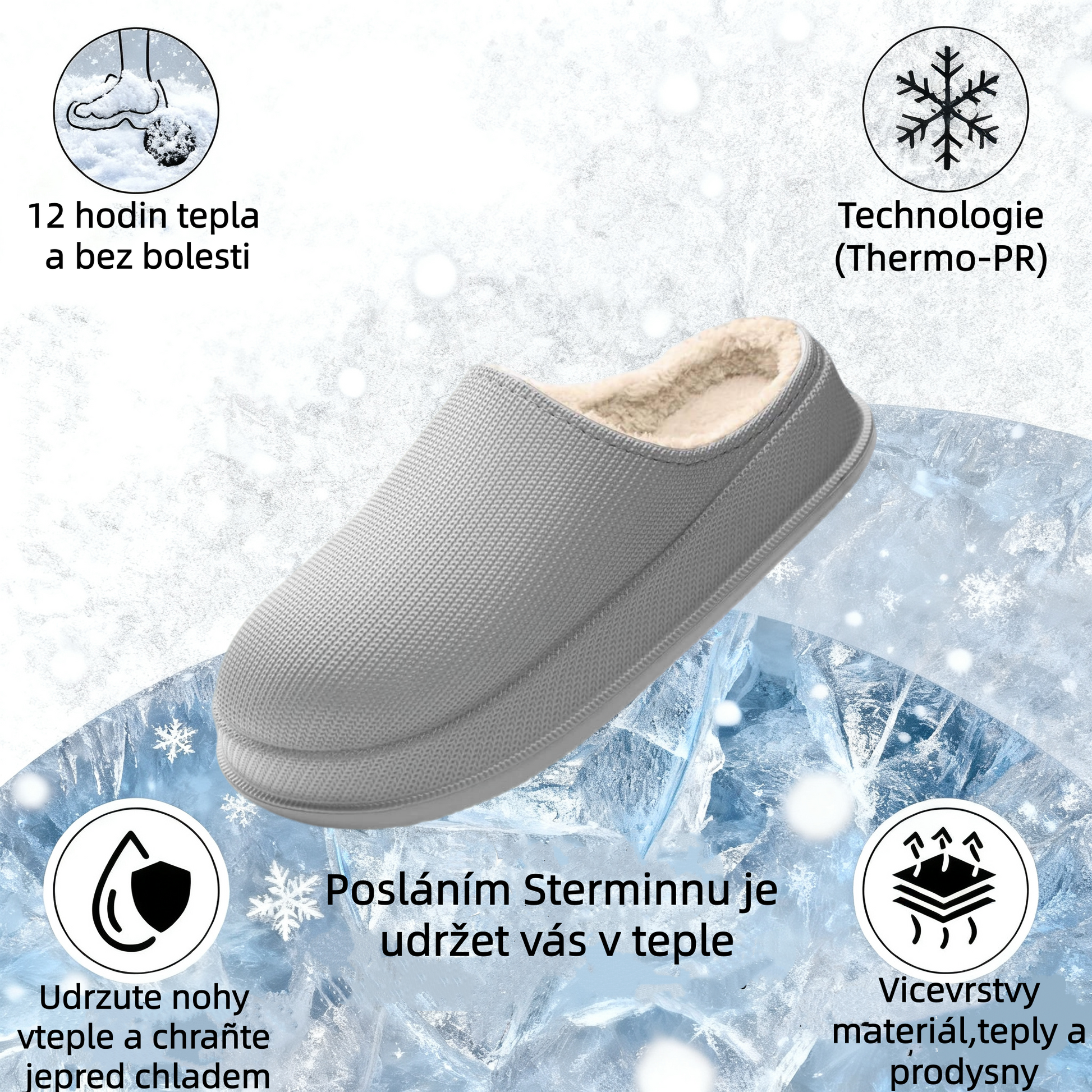 (🔥🚨 Časově omezená sleva 61 % - Poslední den!!) Vlněné pantofle Steminn - Ergonomické a protiskluzové zimní pantofleVlněné pantofle Sterminn - Ergonomické a protiskluzové zimní pantofle