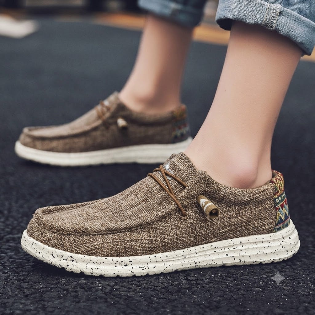 🎉 Časově omezená nabídka! 👞 Pánská letní volnočasová obuv | Ultralehká a prodyšná ✅ Nazouvací design, snadné nazouvání a zouvání 👣 Měkká, protiskluzová podrážka 🚶 S oporou klenby pro pohodlnou celodenní chůzi