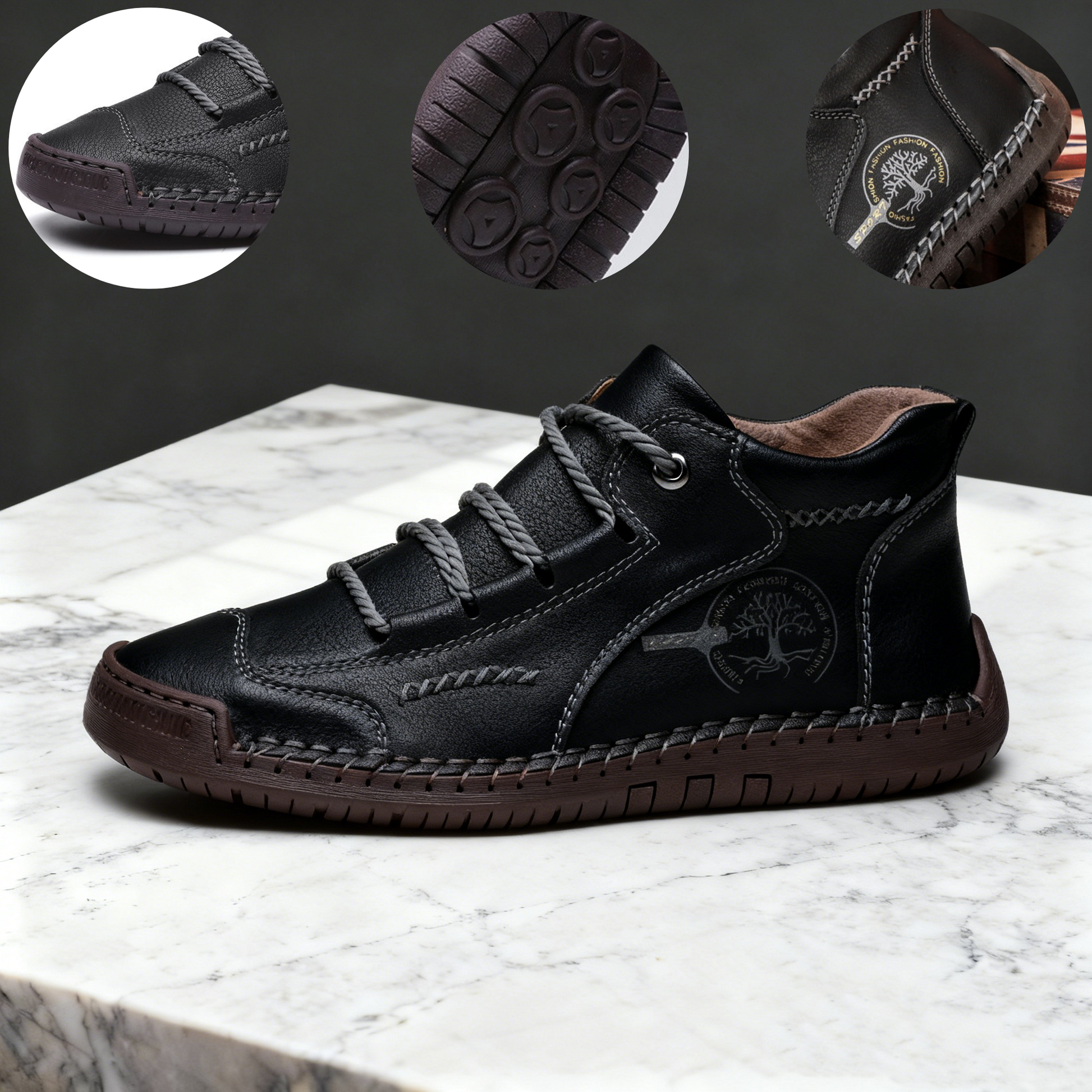 【🚨⏰Dnes sleva 69% - brzy končí🔥】Vyrobeno z prémiové telecí kůže🐂, s integrovanými podložkami pro podporu klenby, pohodlné a odolné, zcela uvolňující tlak na vaše nohy při dlouhém stání nebo chůzi!