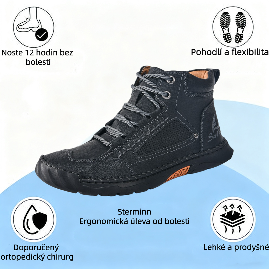 [⏰Dnes sleva 60 % - 🔥Bláznivý bestseller] Pohodlná a elegantní pánská ortopedická obuv vyrobená z ručně šité italské kůže 👞