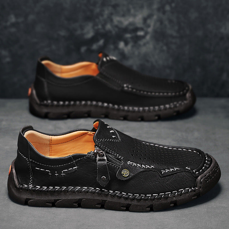 SteozzyTM⏰Promotion - 70% OFF🔥 Men Casual Leather Loafer Summer Flat Soft Light Shoes