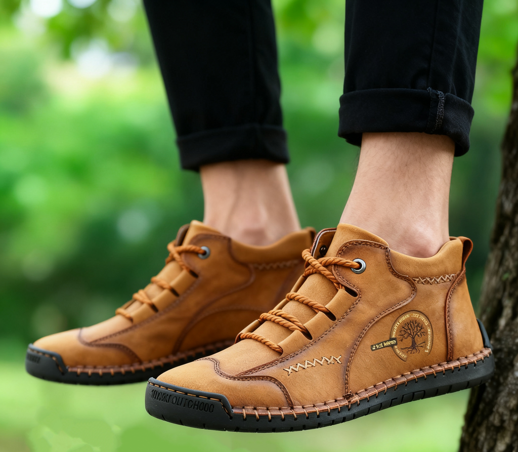 Pánské volnočasové boty ROOREN® - Vyrobeny z prvotřídní telecí kůže, s vlněnou podšívkou pro teplo, protiskluzovost, pohodlí, odolnost a ergonomický design pro účinnou úlevu od bolesti nohou.