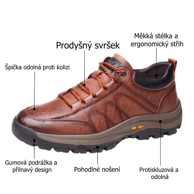 Ortopedická obuv ROOREN® | Vyrobena z pravé kůže, měkká a pohodlná pro okamžité pohodlí.