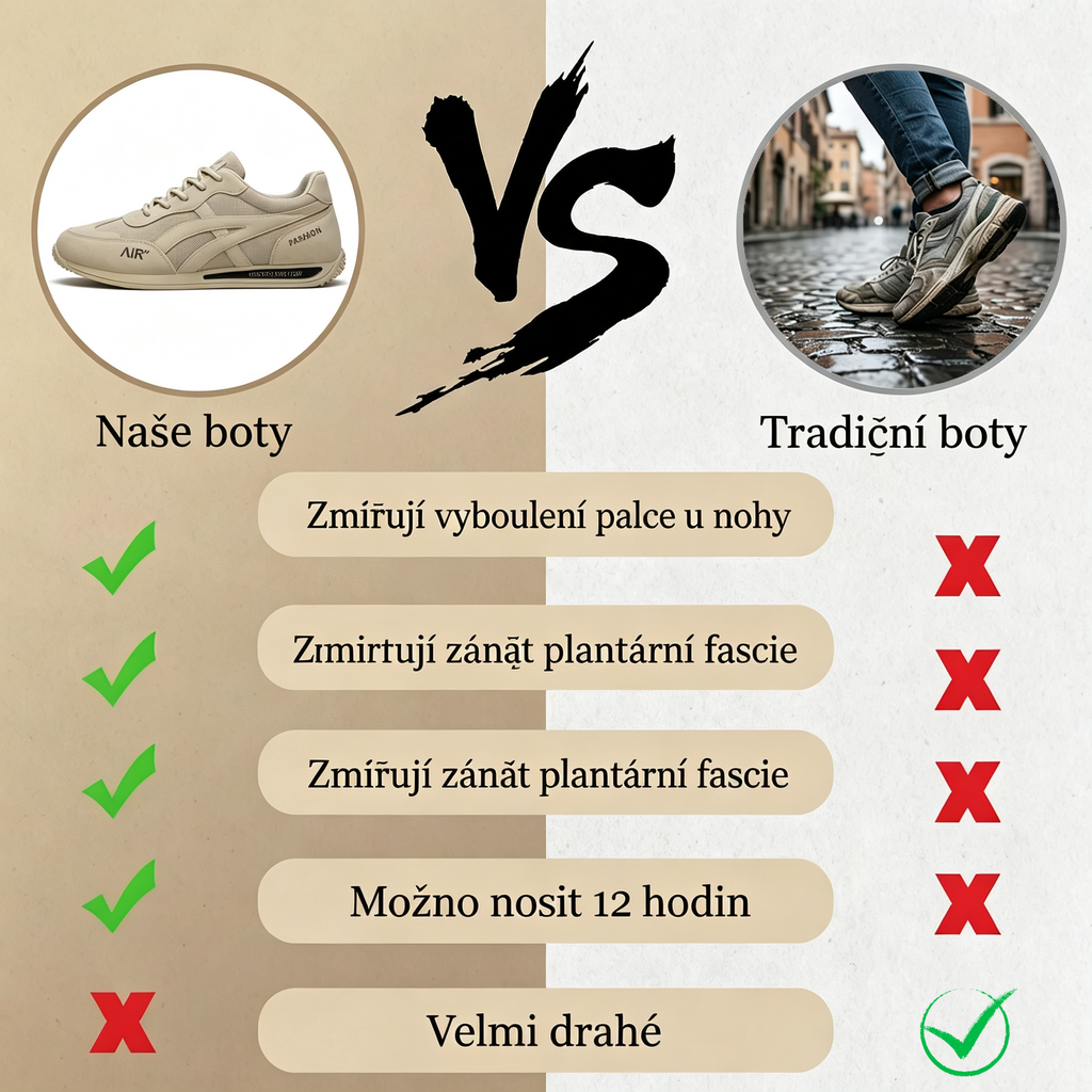 🔥 Dnešní speciální nabídka s 70% slevou🎁Pánské ortopedické vycházkové boty ✅ Prodyšné a protiskluzové - Rozlučte se s bolestí nohou a užívejte si celodenní pohodlí!