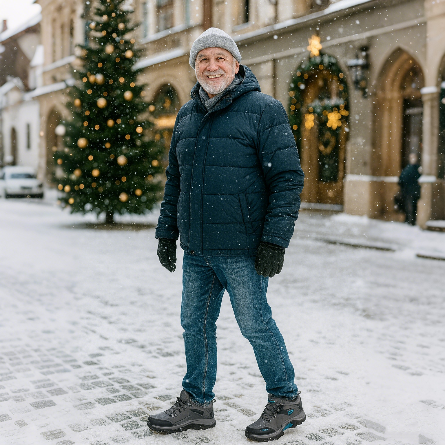 🎄Vánoční speciál: Sleva 50 %! ⏰-ROOREN® Pánská teplá a protiskluzová outdoorová obuv - Ergonomicky navržená ortopedická obuv, 👍která účinně ulevuje od bolesti nohou, zad a kolen!