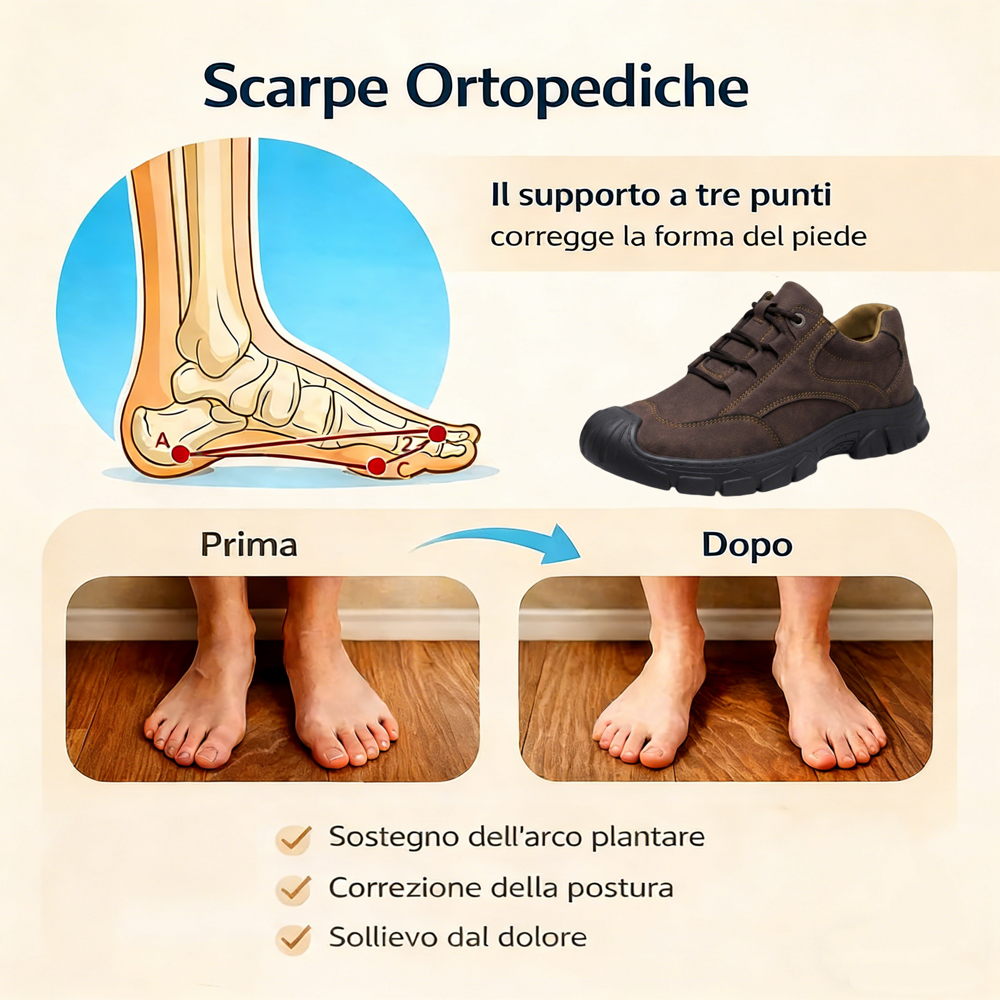 ⏰Sconto del 70% oggi - Non perdete l'occasione! 👞Nuovissime scarpe ortopediche in pelle scamosciata, impermeabili e antiscivolo🦶 Alleviano facilmente il dolore ai piedi