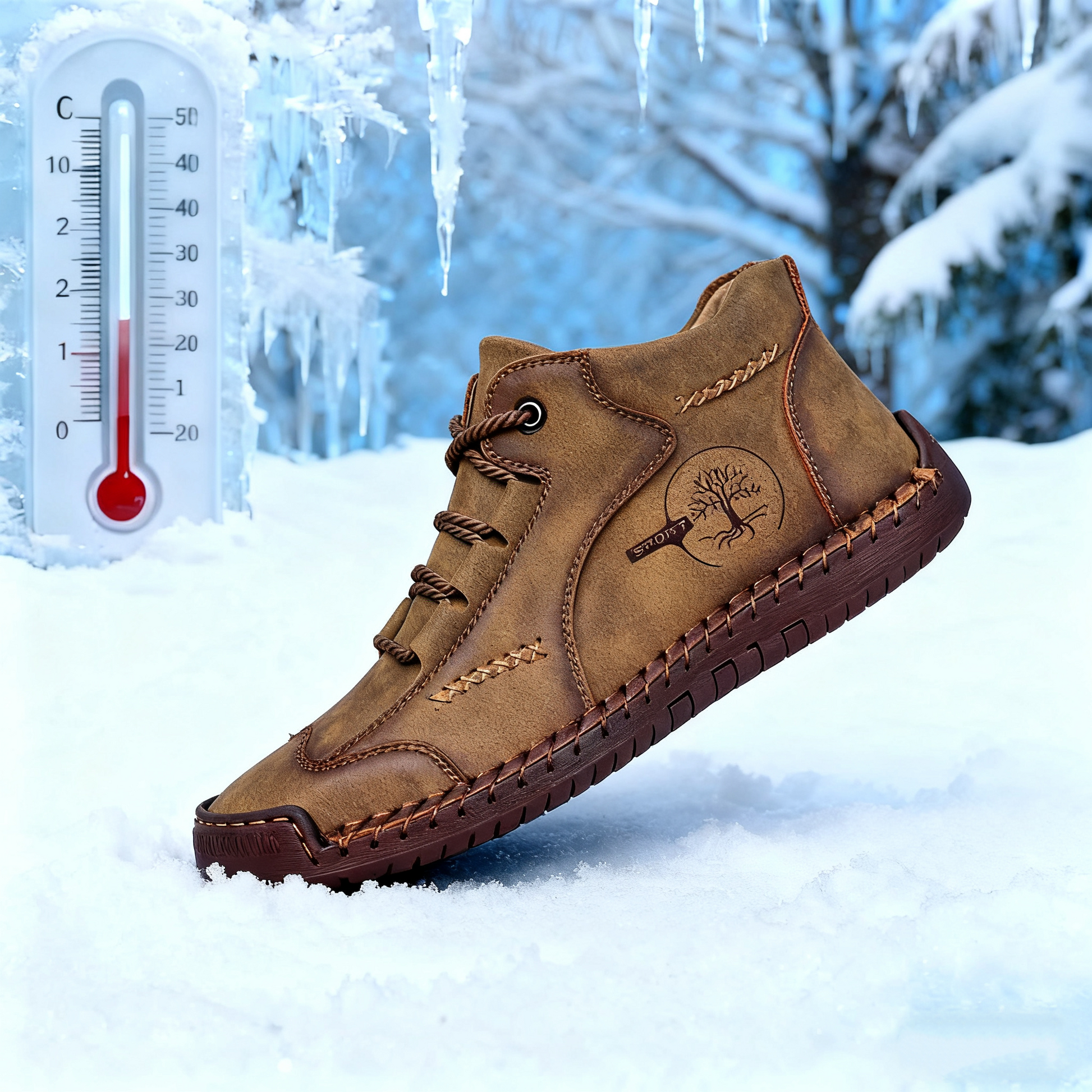 【⏰Dnes sleva 70 % - Končí brzy🔥】Protiskluzová a hřejivá turistická obuv ROOREN® - Vyrobena z italské hovězí kůže, s konstrukcí na podporu klenby, pohodlná a odolná, zmírňuje nepohodlí nohou!