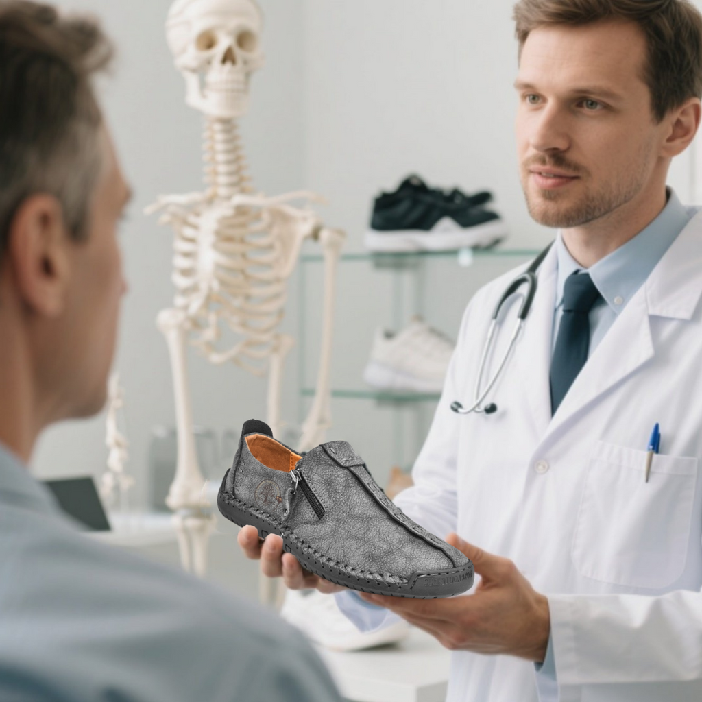 【⏰Časově omezená sleva 50 % – Nenechte si ji ujít】Ergonomická ortopedická obuv – ✅️ Korekce držení těla při chůzi – Voděodolná a protiskluzová 👞 Vybraná italská kůže
