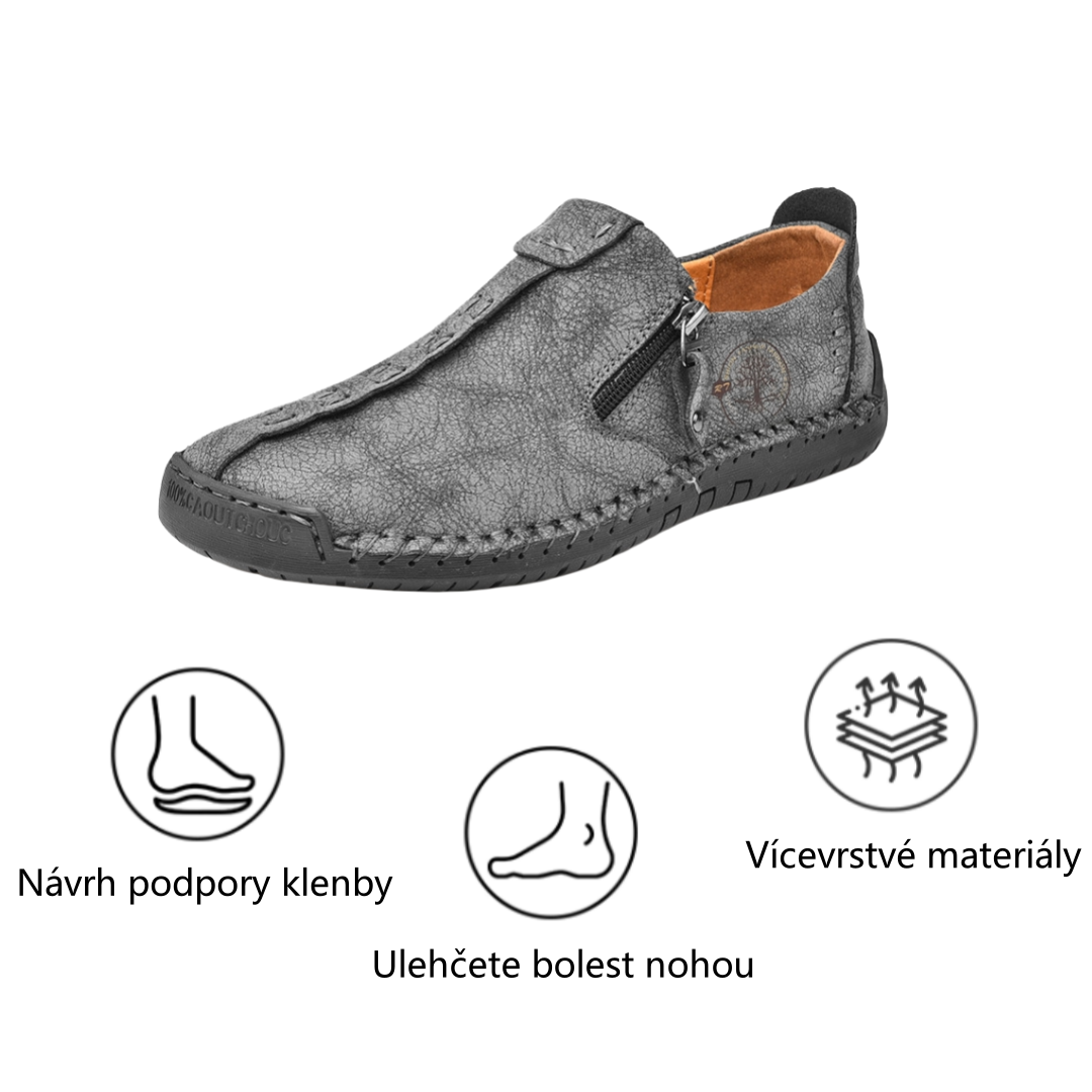 【⏰Časově omezená sleva 50 % – Nenechte si ji ujít】Ergonomická ortopedická obuv – ✅️ Korekce držení těla při chůzi – Voděodolná a protiskluzová 👞 Vybraná italská kůže