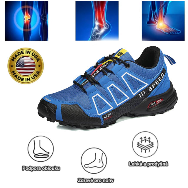 Ortopedická turistická obuv Slancks® | Ergonomicky navržená pro úlevu od bolesti zad, nohou a kloubů.