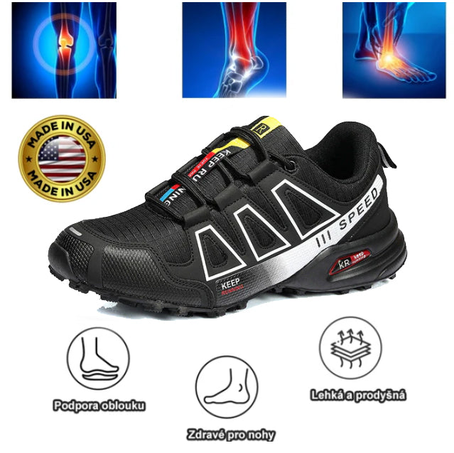 Ortopedická turistická obuv Slancks® | Ergonomicky navržená pro úlevu od bolesti zad, nohou a kloubů.