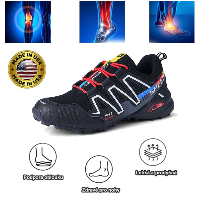 Ortopedická turistická obuv Slancks® | Ergonomicky navržená pro úlevu od bolesti zad, nohou a kloubů.