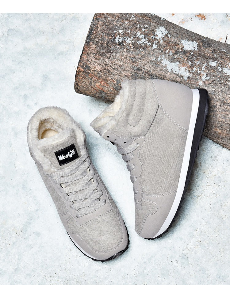 (🔥🚨Časově omezená sleva 67 % - Poslední den!!) Měkké a pohodlné sněhule vyrobené z pravé vlny a dovážené prémiové italské kůže (podpora klenby - usnadňuje chůzi)