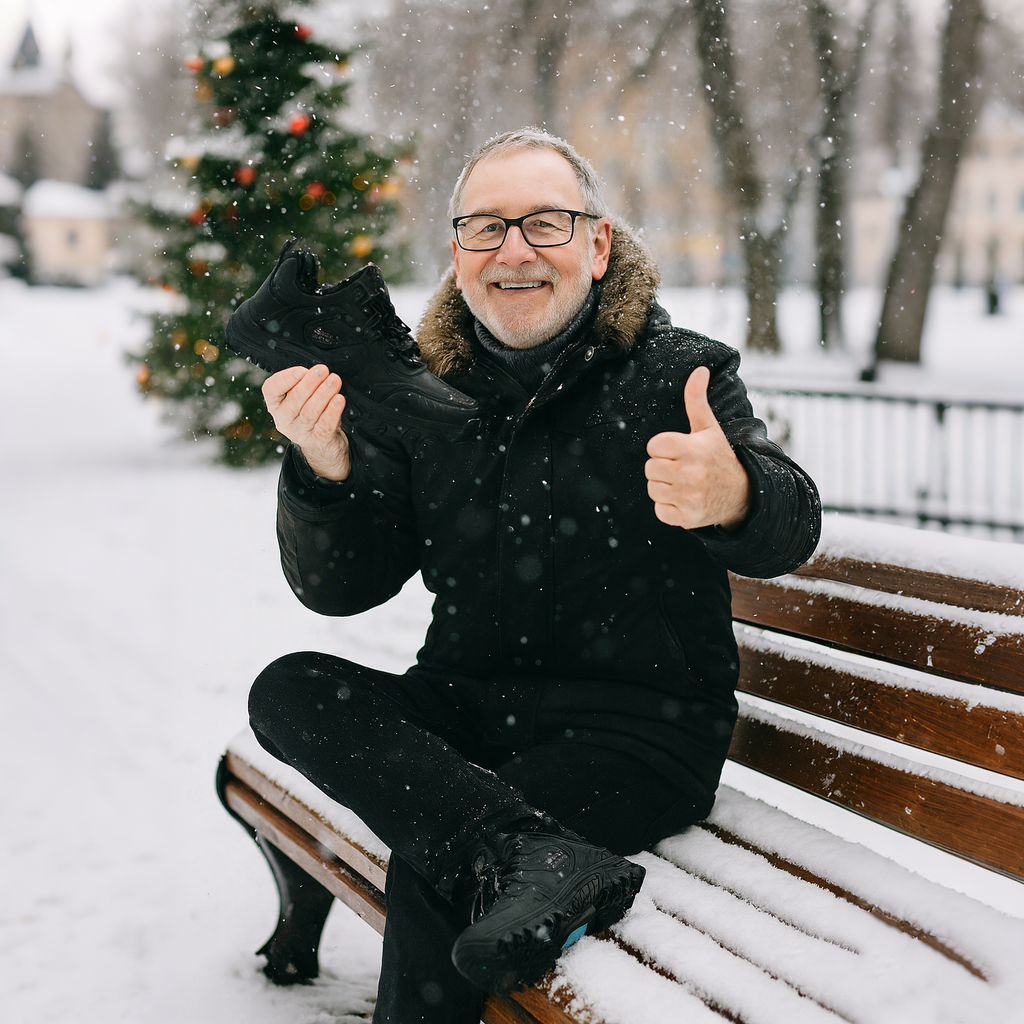 🎄Vánoční speciál: Sleva 50 %! ⏰-ROOREN® Pánská teplá a protiskluzová outdoorová obuv - Ergonomicky navržená ortopedická obuv, 👍která účinně ulevuje od bolesti nohou, zad a kolen!
