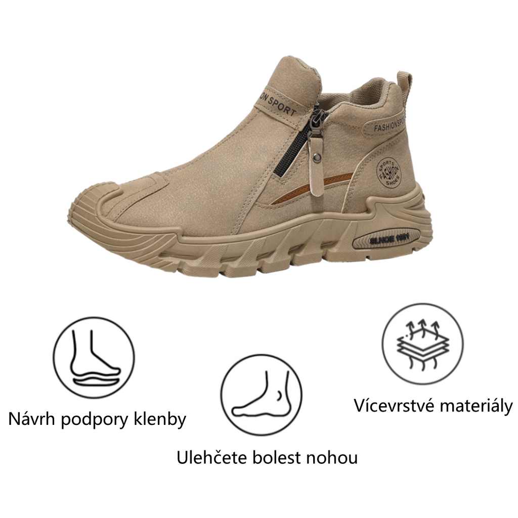 【⏰Dnes sleva 70 % - brzy končí🔥】Protiskluzová turistická obuv ROOREN® - Vyrobena z italské hovězí kůže, s oporou klenby, pohodlná a odolná, zmírňuje nepohodlí chodidel!