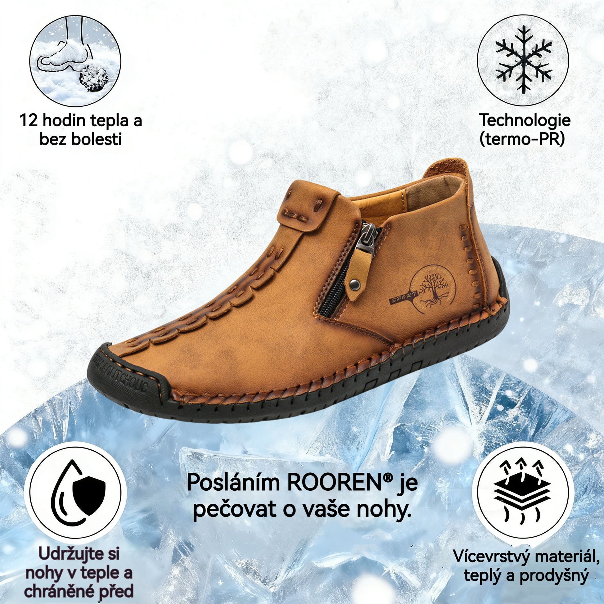 [⏰Dnes sleva 69% - Končí brzy🔥] Zero Step - ROOREN®  Pohodlné, ergonomické, zimní bezpečnostní ortopedické vložky s fleecovou podšívkou pro úlevu od bolesti zad, kloubů a nohou (2026)