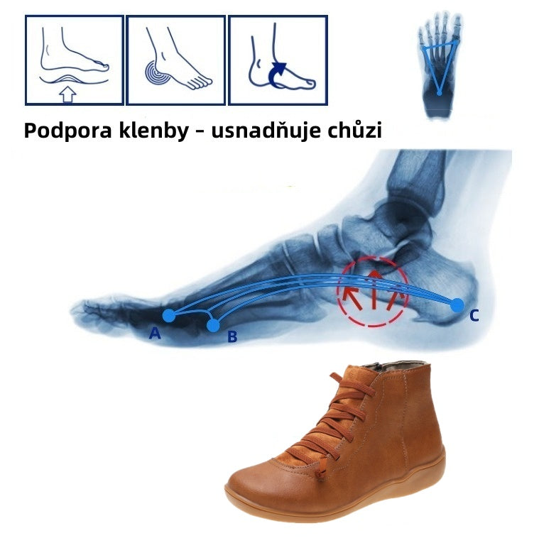 🔥Dnes za poloviční cenu - nenechte si to ujít｜ Ergonomicky navržená ortopedická obuv - design podpory klenby 👞Snadno se zbavte bolesti nohou