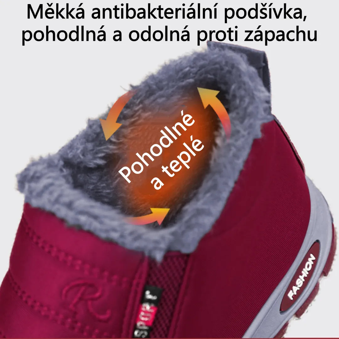 🔥Dnešní speciál: Sleva 70 %! ⏰ - Protiskluzové teplé zimní boty ROOREN®, 👍 Ortopedická obuv navržená speciálně pro české občany, účinně ulevující od bolesti nohou, zad a kolen!