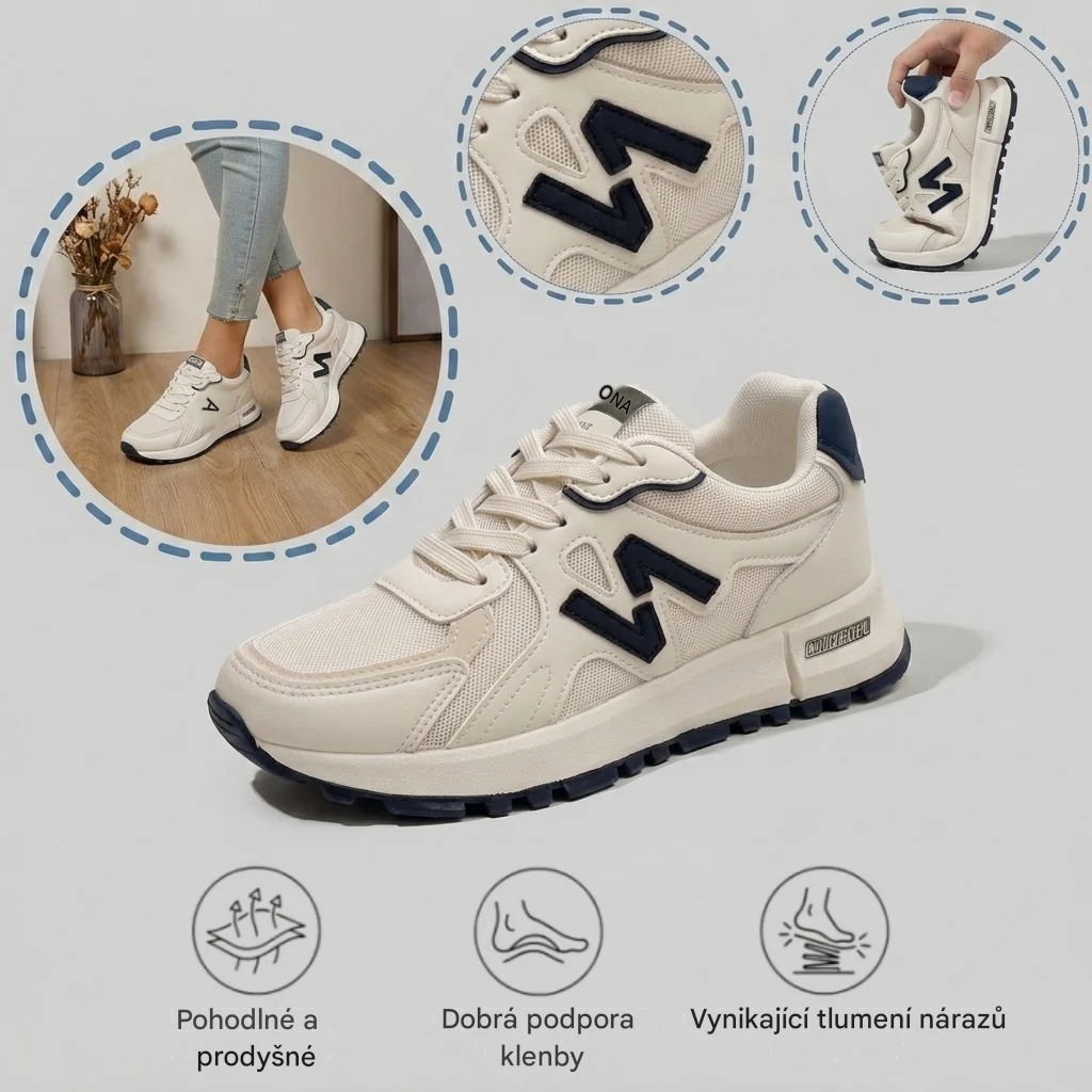 🔥 Pouze dnes sleva 50 %! Nenechte si to ujít! ⏰ Ergonomicky tvarovaná ortopedická obuv – poskytuje přirozenou oporu klenby 👞 Účinně zmírňuje bolest nohou