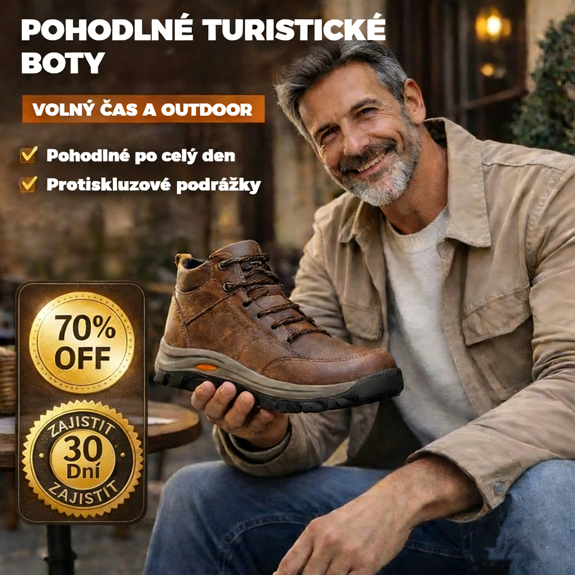【⏰Dnes sleva 70 % - Končí brzy🔥】Protiskluzová a hřejivá turistická obuv ROOREN® - Vyrobena z italské hovězí kůže, s konstrukcí na podporu klenby, pohodlná a odolná, zmírňuje nepohodlí nohou!