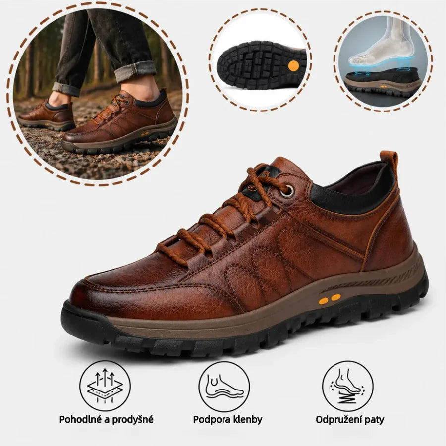 ⏰ Oggi sconto del 70% — Da non perdere!🐂 Nuove scarpe ortopediche da uomo in pelle bovina, impermeabili e antiscivolo,🦶 efficaci nell'alleviare il dolore ai piedi.