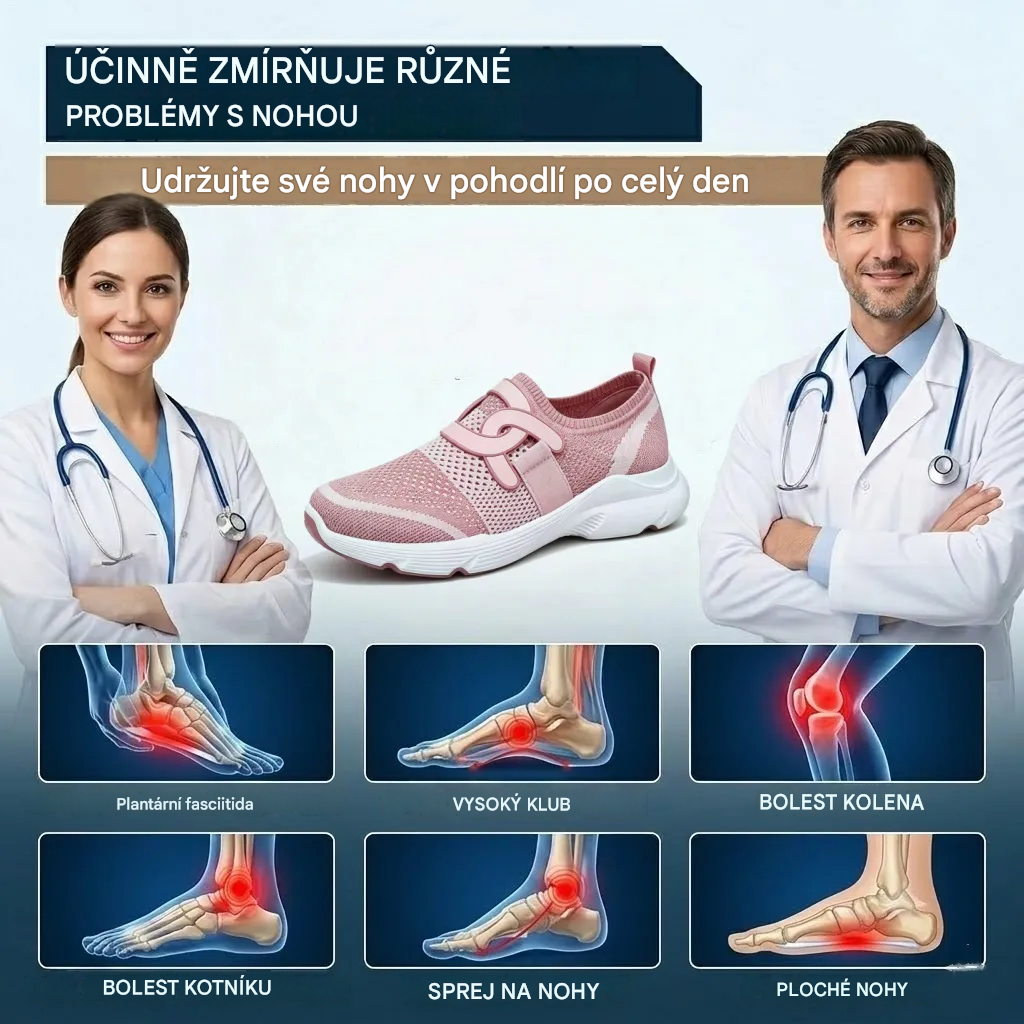 (🔥60% sleva dnes - nenechte si to ujít!) ROOREN® - Dámská ortopedická obuv s tlumením a prodyšným úpletem ✅ Rozlučte se s bolestí nohou a užívejte si celodenní pohodlí!