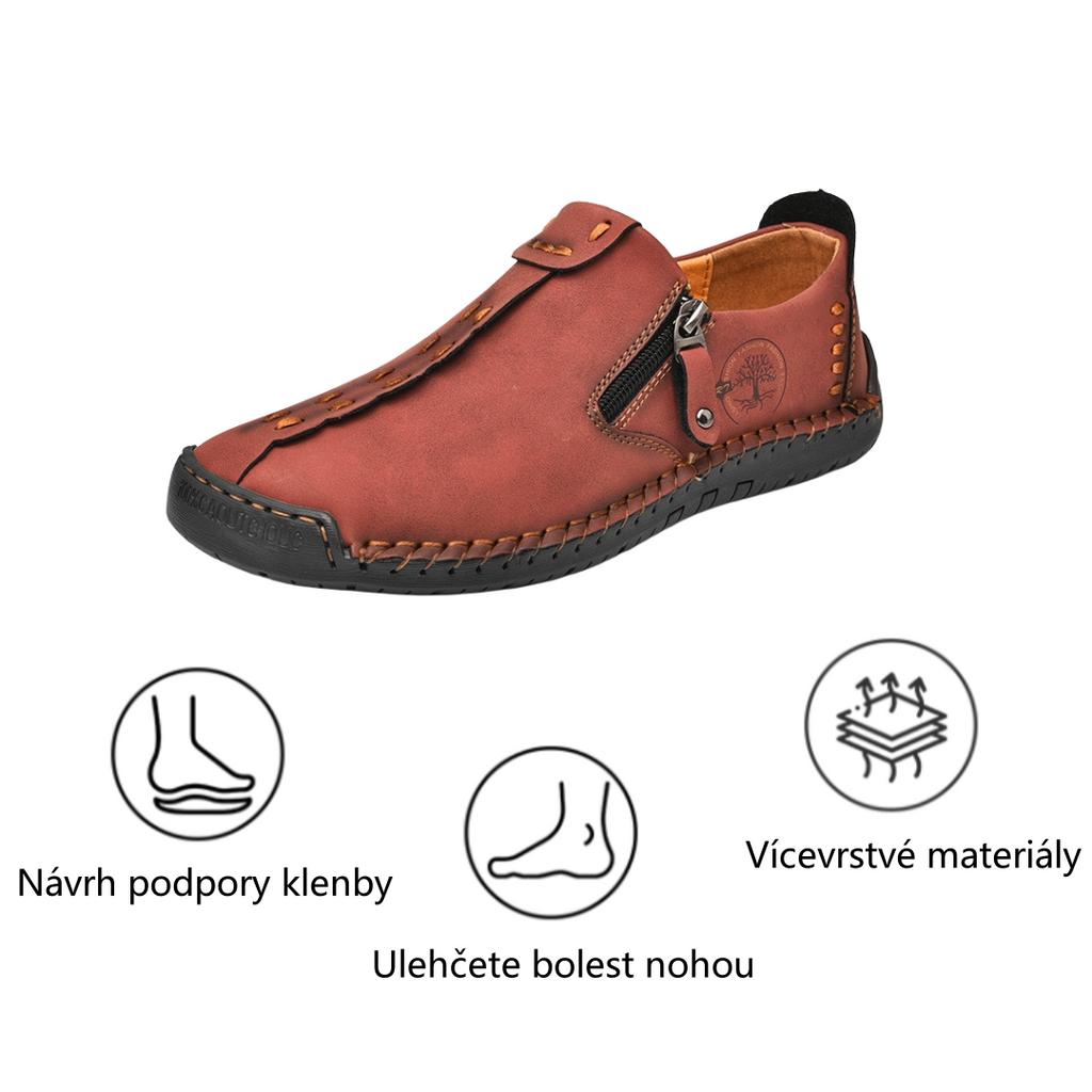 【⏰Časově omezená sleva 50 % – Nenechte si ji ujít】Ergonomická ortopedická obuv – ✅️ Korekce držení těla při chůzi – Voděodolná a protiskluzová 👞 Vybraná italská kůže