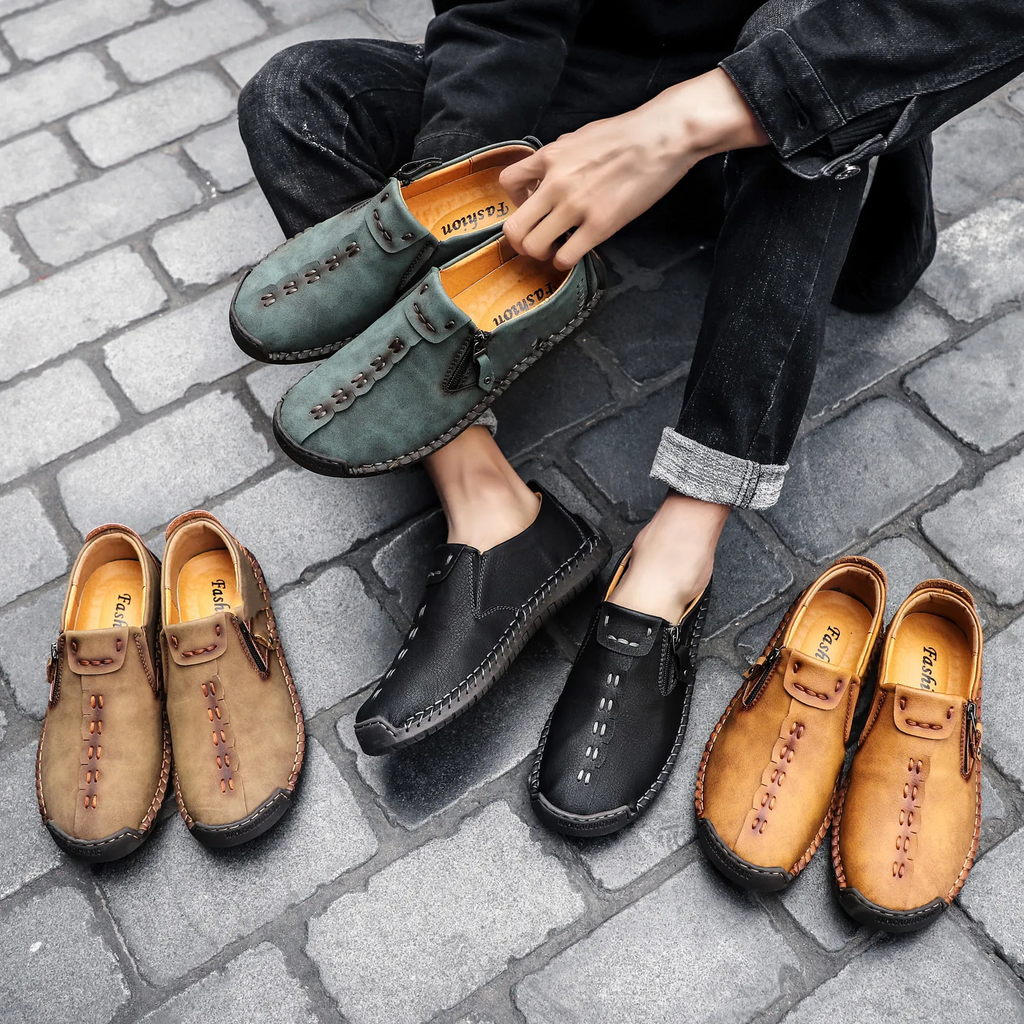 🔥Pánská ortopedická obuv z australské telecí kůže👞Ručně šitá✅Pohodlná chůze, úleva od bolesti✅Nepromokavá a protiskluzová✅