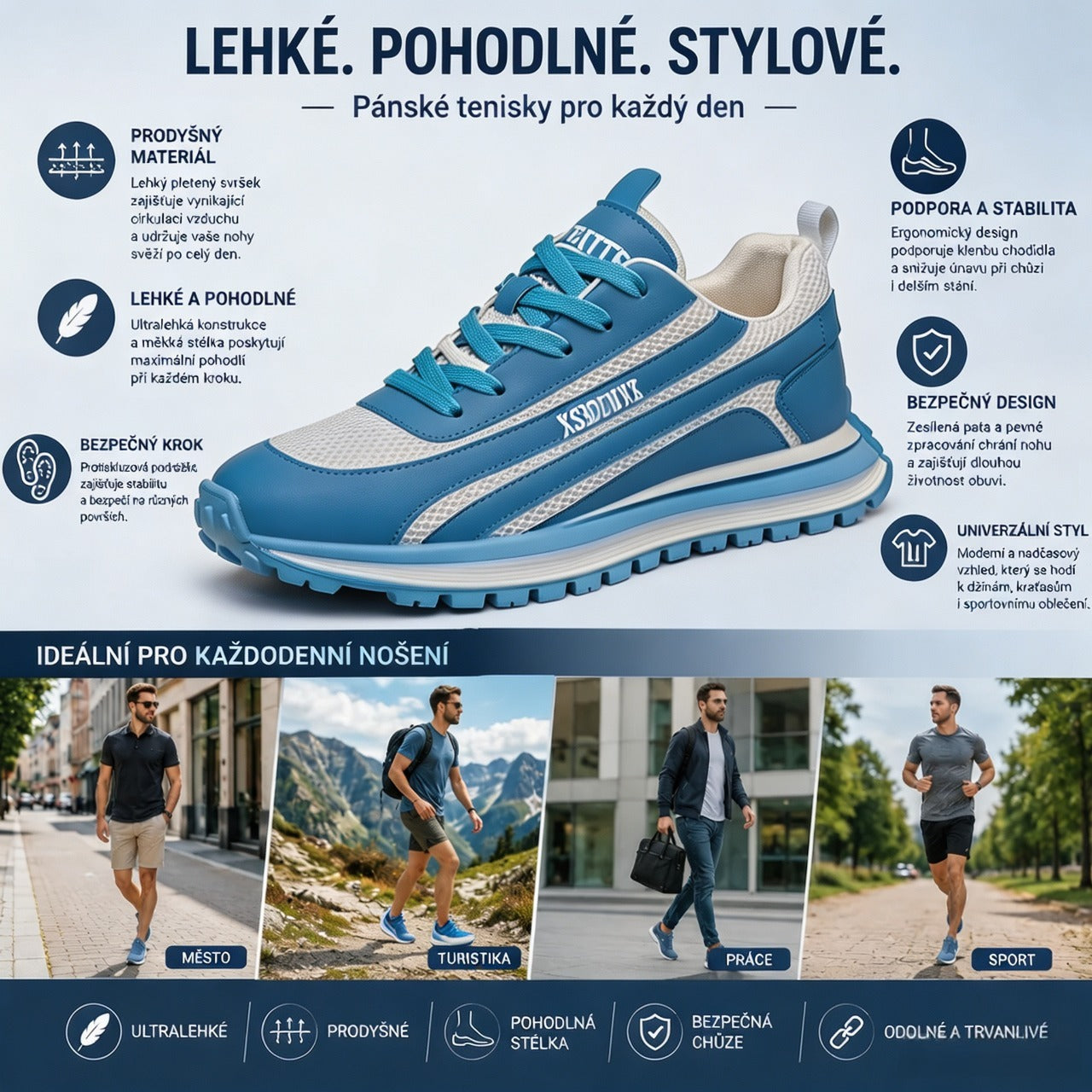 ⏰Poslední den, sleva 50 %! Nenechte si to ujít! 🔥Ergonomicky tvarovaná ortopedická obuv s tlumením nárazů, ✅️Zdravá ortopedická obuv navržená speciálně pro evropské muže.