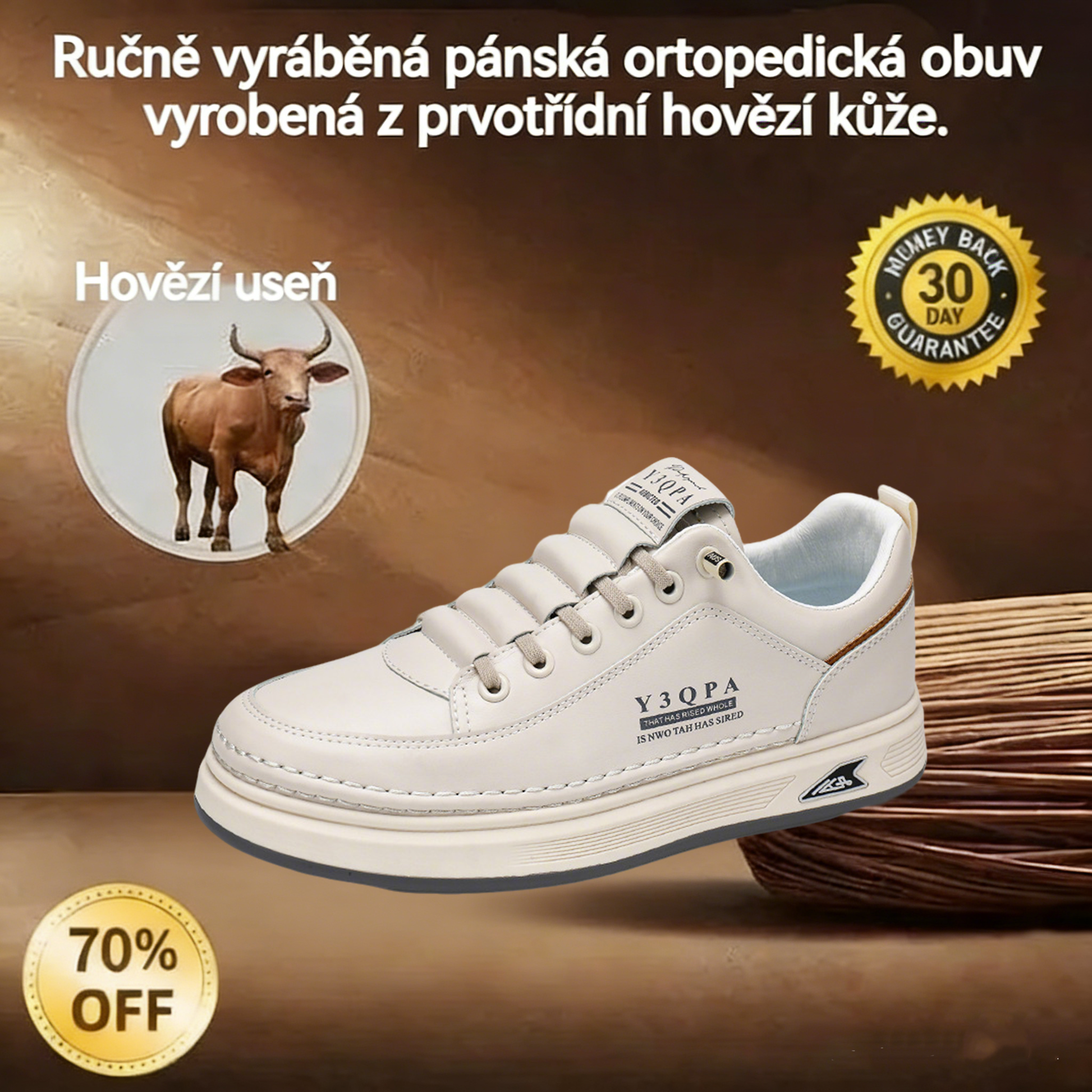 🐂 Pánské boty z telecí kůže vyrobené v Austrálii 👞 Ručně šité pro snadné nazouvání a zouvání ✅ Podpora klenby pro úlevu od bolesti - pohodlná chůze