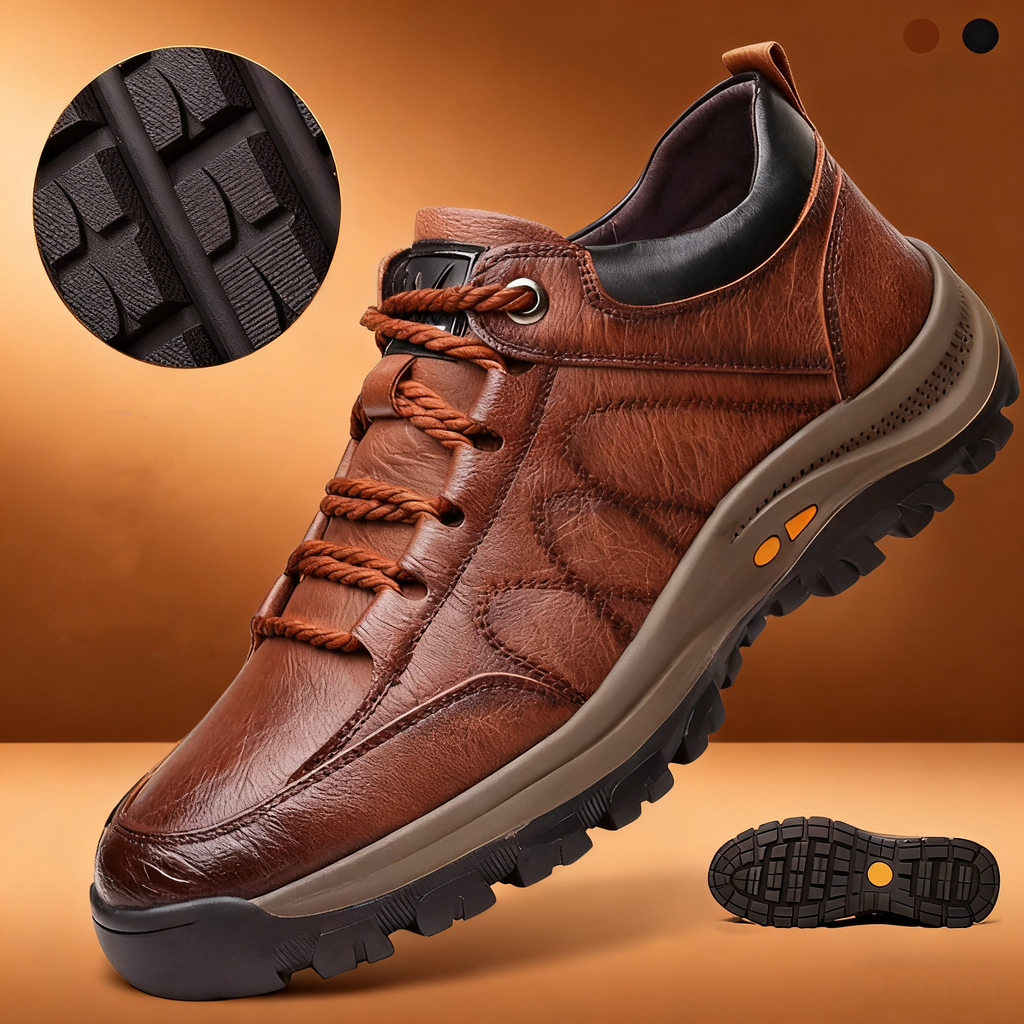 【⏰Dnes sleva 70 % - Končí brzy🔥】Protiskluzová a hřejivá turistická obuv ROOREN® - Vyrobena z italské hovězí kůže, s konstrukcí na podporu klenby, pohodlná a odolná, zmírňuje nepohodlí nohou!