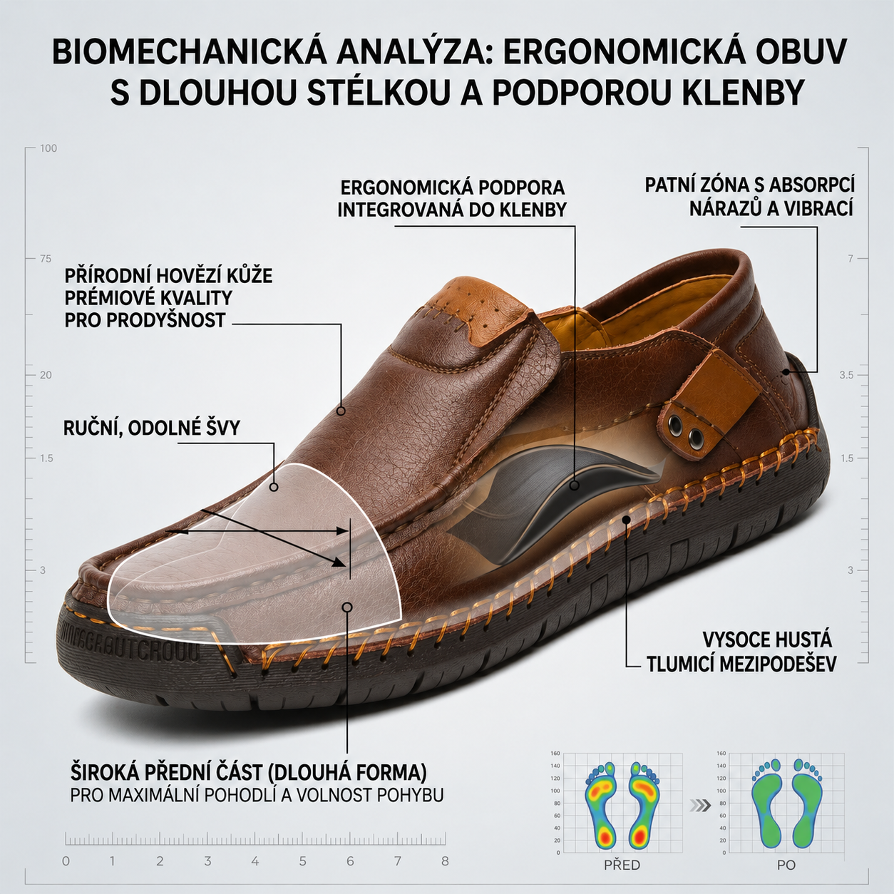 Prémiové kožené mokasíny - Pohodlí a styl - Ergonomický design s oporou klenby, voděodolné a protiskluzové. 🔥 Sleva 50 % po omezenou dobu!