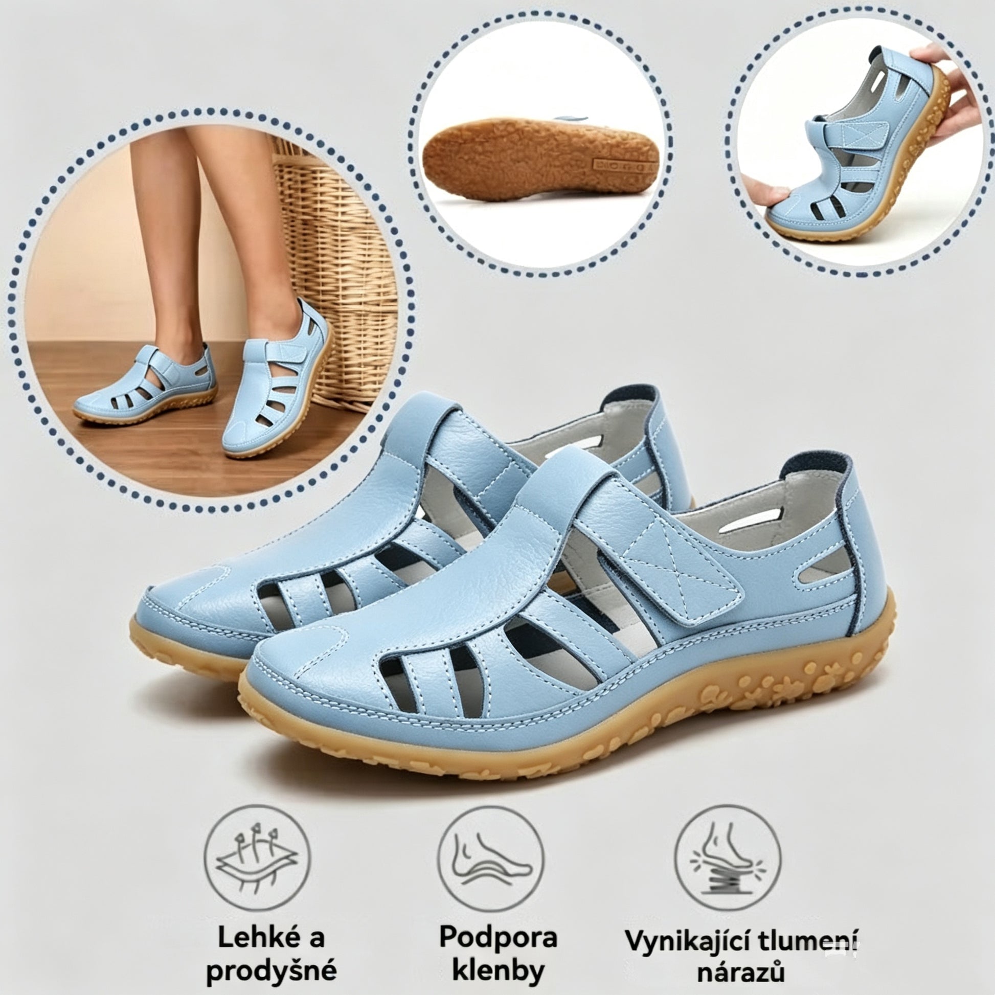 🔥50% sleva: Sandály BellaVita z pravé kůže – Pohodlné – Prémiová měkkost · Protiskluzové · Lehké · Chladivé