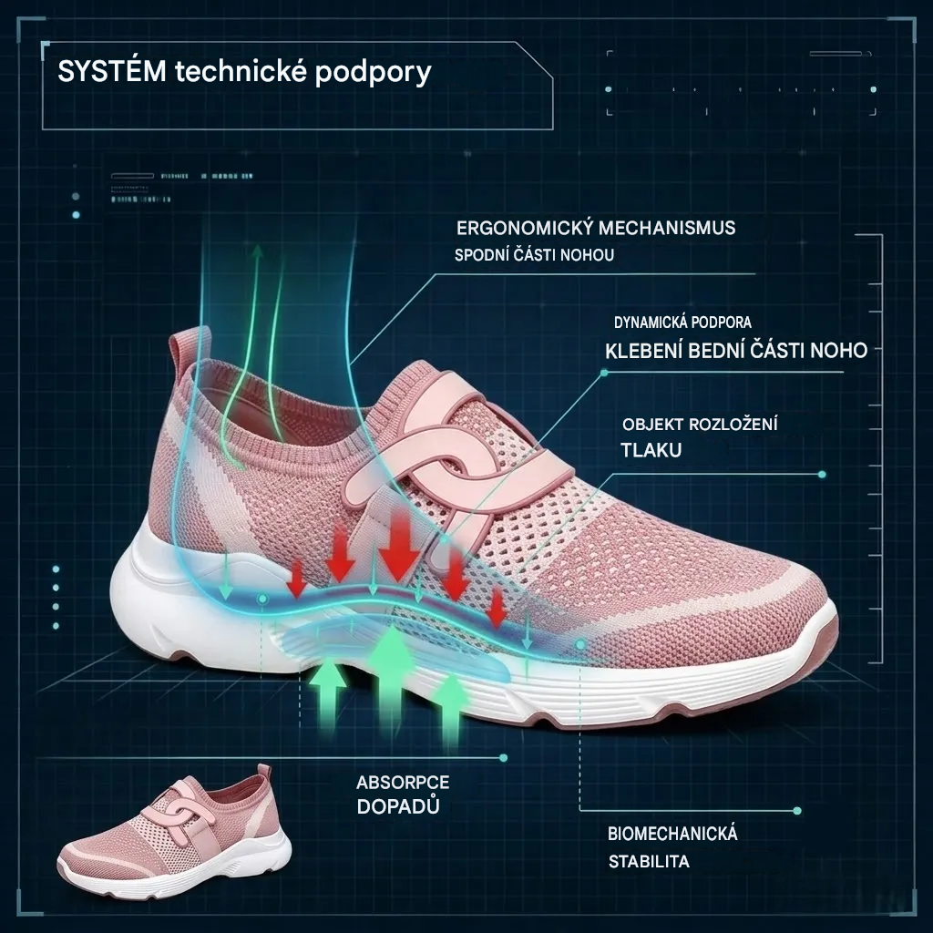 (🔥60% sleva dnes - nenechte si to ujít!) ROOREN® - Dámská ortopedická obuv s tlumením a prodyšným úpletem ✅ Rozlučte se s bolestí nohou a užívejte si celodenní pohodlí!