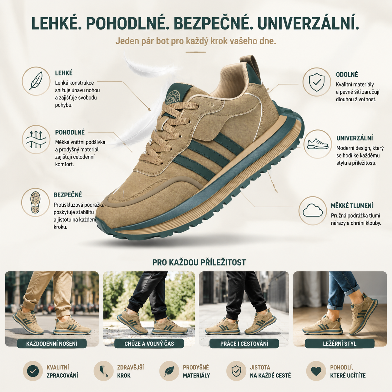 ⏰50% sleva! 🔥Pouze dnes! | Pohodlná, protiskluzová a prodyšná sportovní obuv pro úlevu od bolesti nohou!