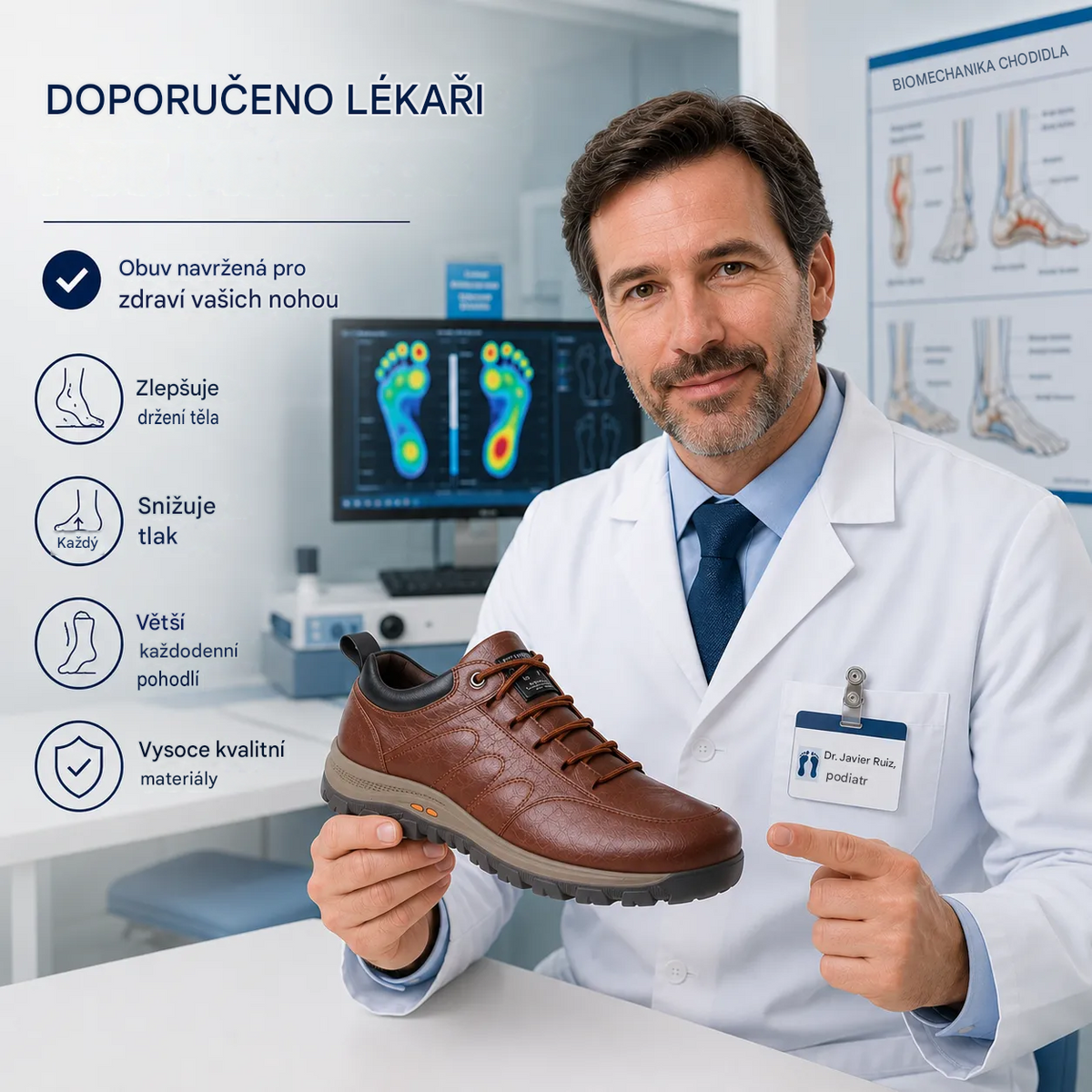 【⏰Časově omezená nabídka: sleva 50 % – Nenechte si ji ujít!】Ergonomická ortopedická obuv – ✅️Koriguje držení těla při chůzi a zmírňuje bolest nohou – Nově vylepšená voděodolnost a protiskluzovost 👞Vybraná australská kůže