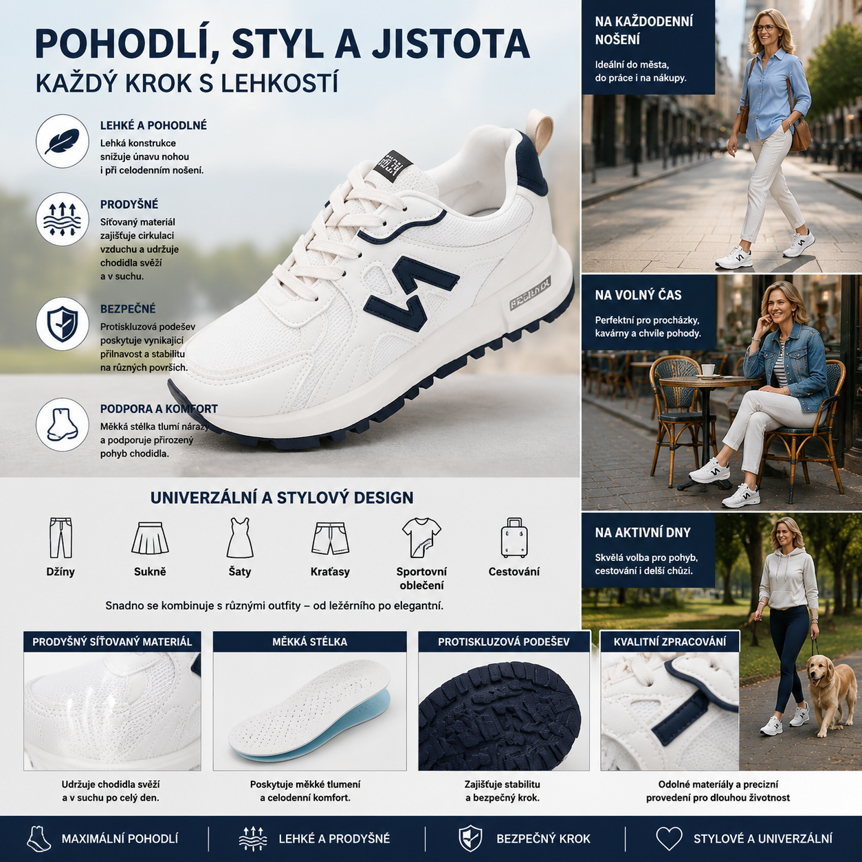 🔥 Pouze dnes sleva 50 %! Nenechte si to ujít! ⏰ Ergonomicky tvarovaná ortopedická obuv – poskytuje přirozenou oporu klenby 👞 Účinně zmírňuje bolest nohou