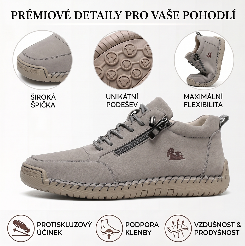 (🔥 50% sleva – Nenechte si ji ujít!) Vybraná obuv z telecí kůže – ortopedické boty – 👞 – odolné, protiskluzové a nepromokavé (podpora klenby, úleva od bolesti, unisex)