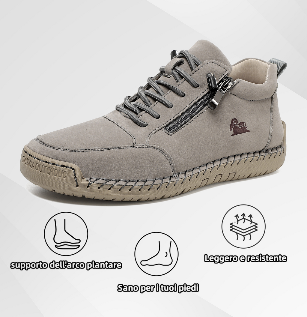 Plaxoo| Scarpe selezionate in pelle di vitello - scarpe ortopediche | 👞 | resistenti, antiscivolo e impermeabili (supporto dell'arco plantare, sollievo dal dolore, unisex)