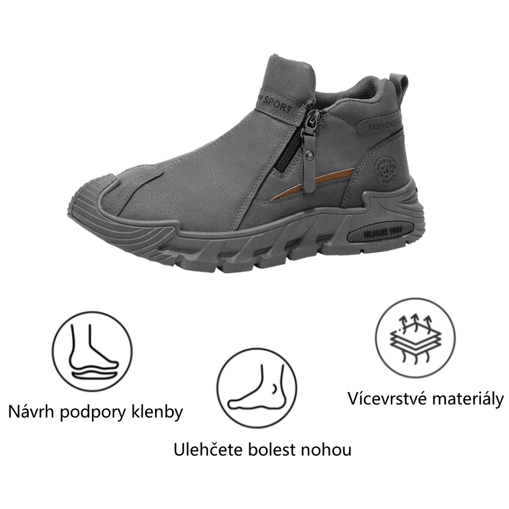 【⏰Dnes sleva 70 % - brzy končí🔥】Protiskluzová turistická obuv ROOREN® - Vyrobena z italské hovězí kůže, s oporou klenby, pohodlná a odolná, zmírňuje nepohodlí chodidel!