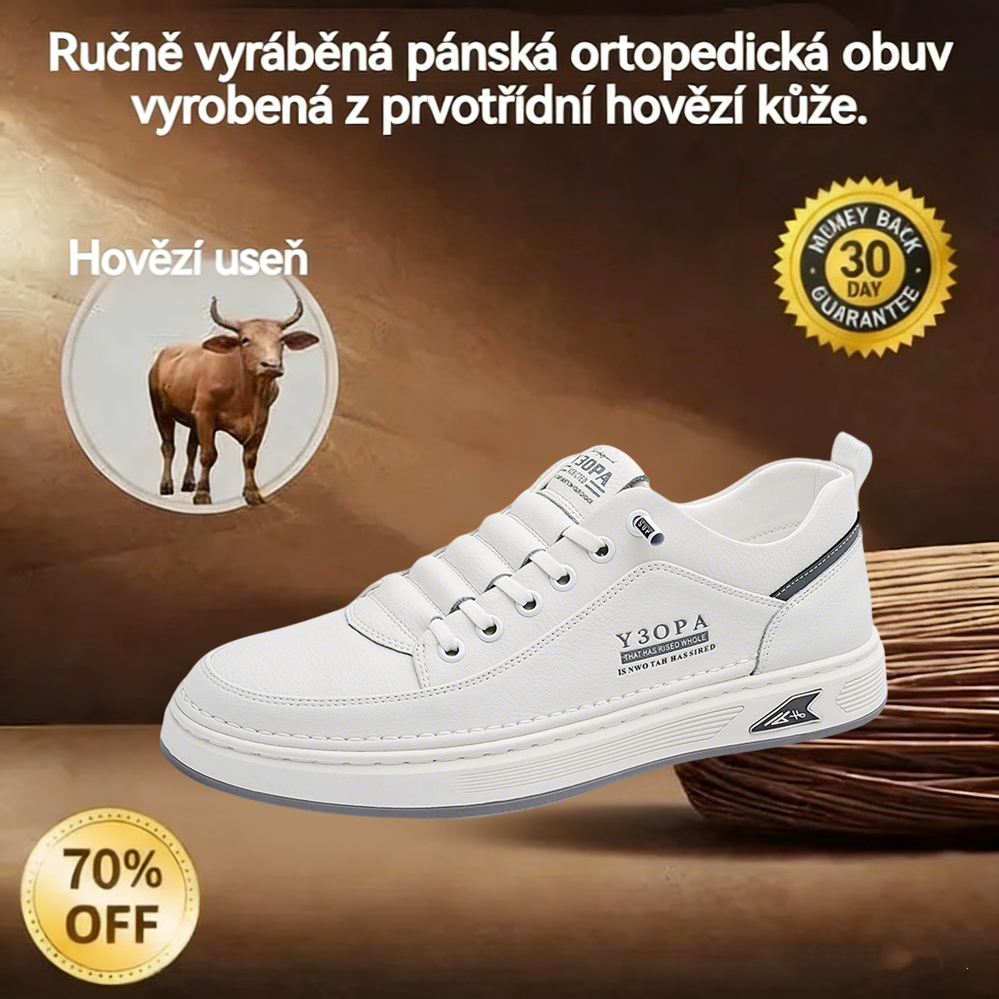 🐂 Pánské boty z telecí kůže vyrobené v Austrálii 👞 Ručně šité pro snadné nazouvání a zouvání ✅ Podpora klenby pro úlevu od bolesti - pohodlná chůze