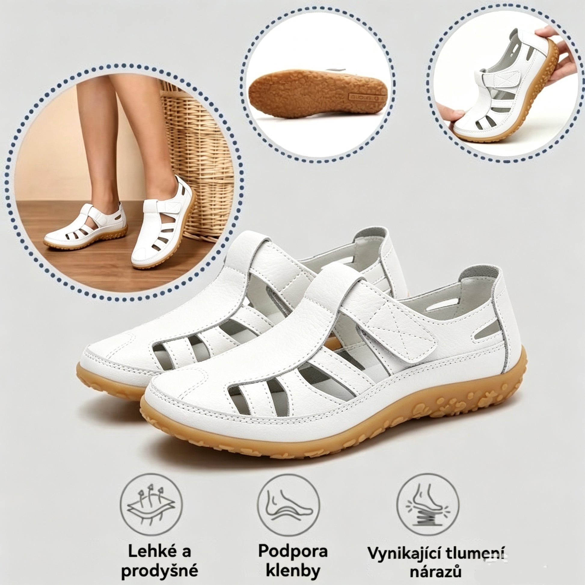 🔥50% sleva: Sandály BellaVita z pravé kůže – Pohodlné – Prémiová měkkost · Protiskluzové · Lehké · Chladivé