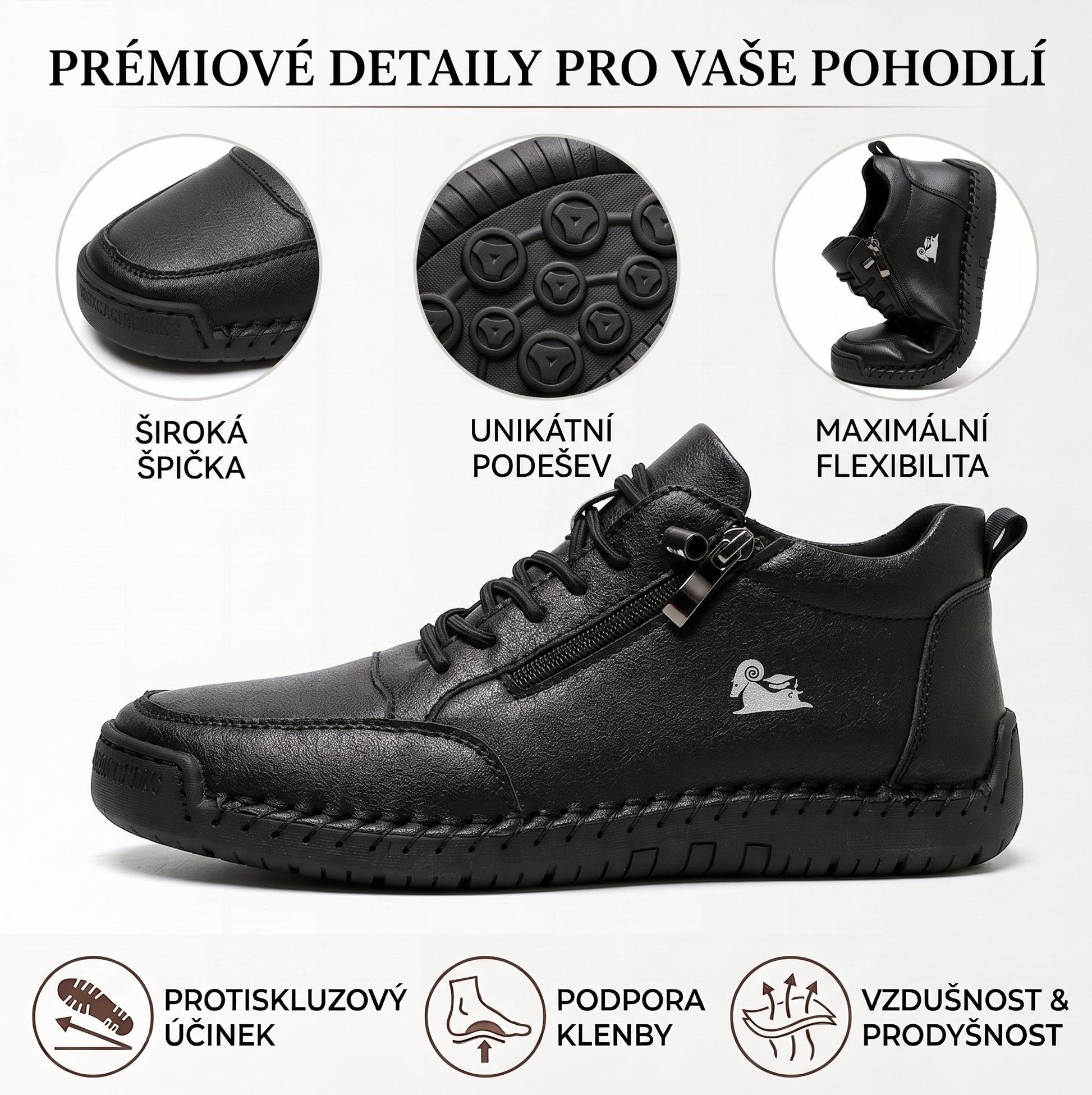 (🔥 50% sleva – Nenechte si ji ujít!) Vybraná obuv z telecí kůže – ortopedické boty – 👞 – odolné, protiskluzové a nepromokavé (podpora klenby, úleva od bolesti, unisex)