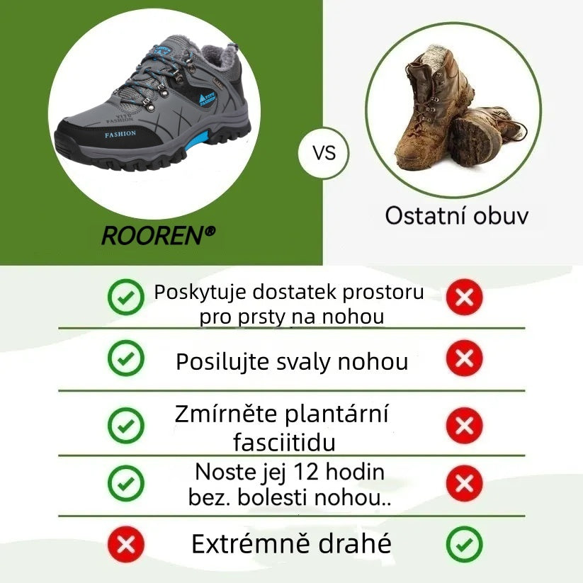 🎄Vánoční speciál: Sleva 50 %! ⏰-ROOREN® Pánská teplá a protiskluzová outdoorová obuv - Ergonomicky navržená ortopedická obuv, 👍která účinně ulevuje od bolesti nohou, zad a kolen!