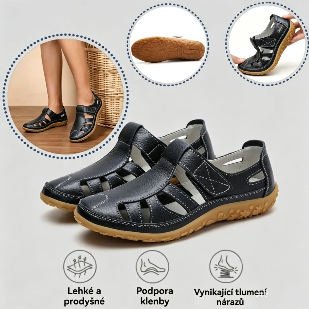 🔥50% sleva: Sandály BellaVita z pravé kůže – Pohodlné – Prémiová měkkost · Protiskluzové · Lehké · Chladivé
