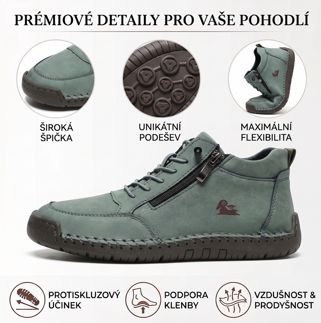 (🔥 50% sleva – Nenechte si ji ujít!) Vybraná obuv z telecí kůže – ortopedické boty – 👞 – odolné, protiskluzové a nepromokavé (podpora klenby, úleva od bolesti, unisex)