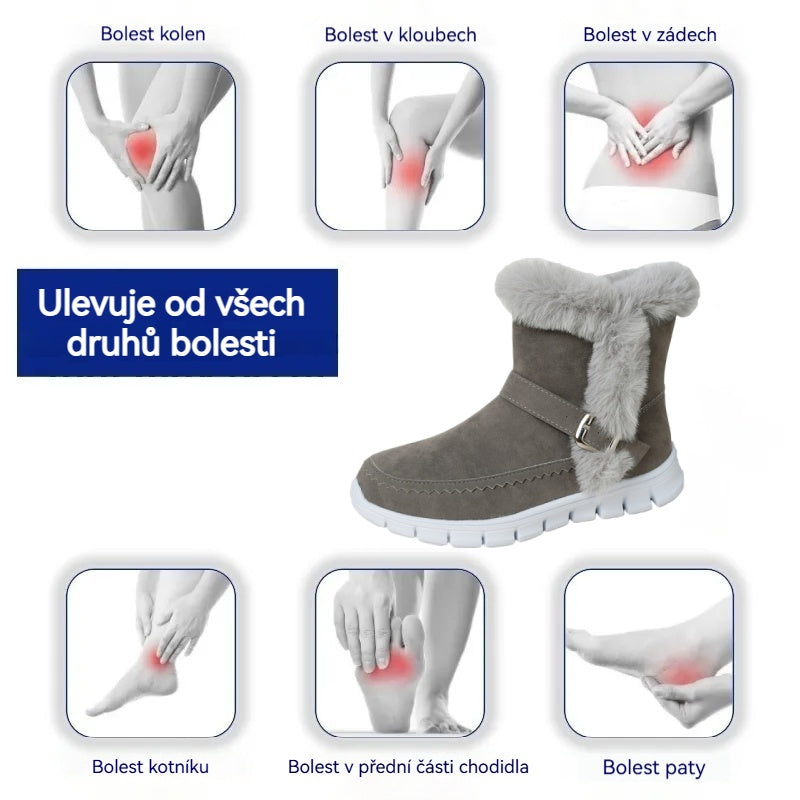 ROOREN® - Ergonomicky tvarovaná zimní ortopedická obuv pro úlevu od bolesti nohou, kolen a zad - Dámské