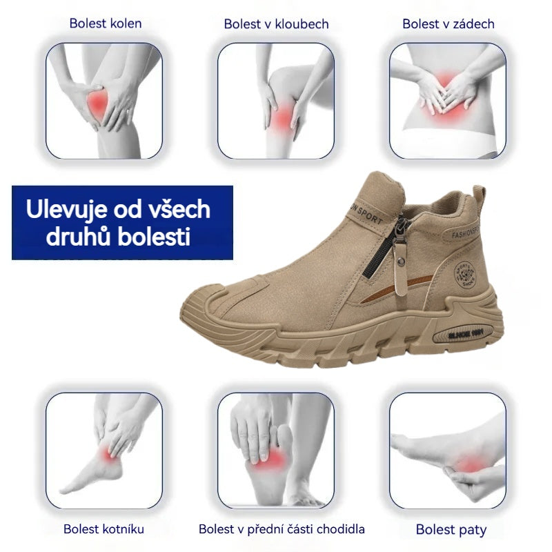 【⏰Dnes sleva 70 % - brzy končí🔥】Protiskluzové turistické boty ROOREN® - Ručně vyrobené v Itálii, s oporou klenby, pohodlné a odolné, ulevují od bolesti nohou!
